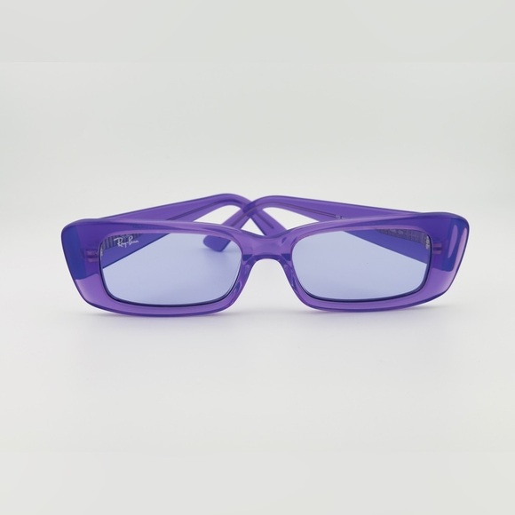 Ray-Ban Teru Bio Based Sunglasses RB4425 Transparent Purple Frame Violet Lenses